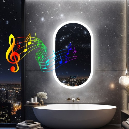 Specchio bagno ovale - led, con