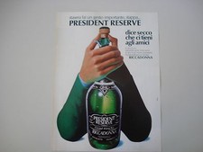 advertising Pubblicità 1976 SPUMANTE PRESIDENT RESERVE RICCADONNA