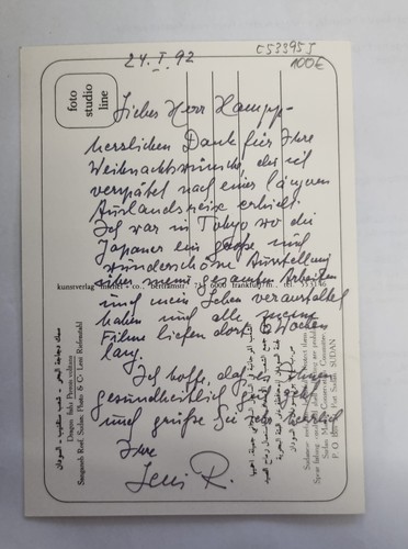 1992 riefenstahl cartolina - 1992, riefenstahl: