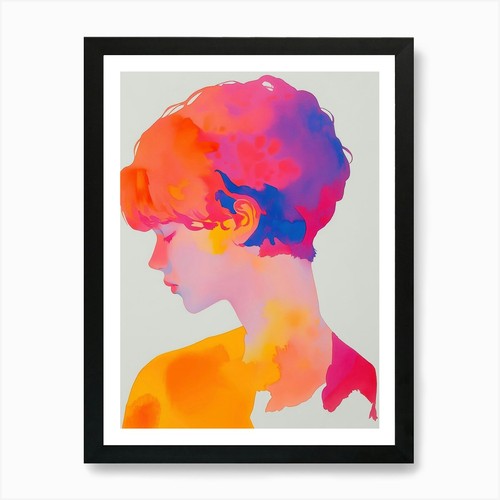 Ritratto ragazza stampa - ritratto, di