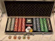 Valigetta Poker Professionale in Alluminio, Set Poker Con 500 Fiches E 2 Mazzi p