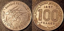 Africa Equatoriale - Union Monetaria - 100 Franchi 1967 A, Parigi Ttb Km #5