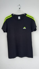 Adidas T Shirt Vintage Y2K Nera Gialla Taglia M Cotone Logo Ricamato