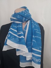 Sciarpa seta borbonese blu