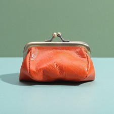 Portafoglio mini portamonete vintage stile giapponese in vera pelle