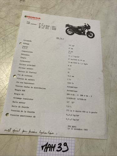 Honda moto cbx750 type rc17 - moto,