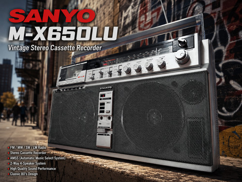 Sanyo boombox rare - sanyo,