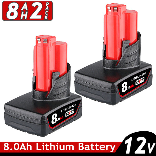 0ah 12v m12 per milwaukee - 8.0ah,