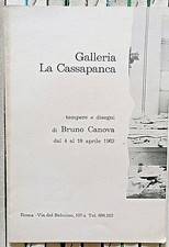 1963 INVITO MOSTRA  BRUNO CANOVA alla GALLERIA LA CASSAPANCA di ROMA