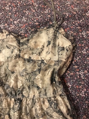 Abito pizzo zara fiori grigio - fiori,
