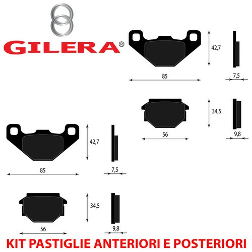 Kit pastiglie freno - pastiglie, anteriori