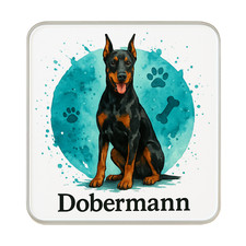 Calamita frigo Dobermann: simpatico regalo fatto a mano per gli amanti dei cani