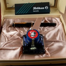 Penna stilografica vintage anni 80 Pelikan M481 Günther Wagner EF pennino acciaio scatola