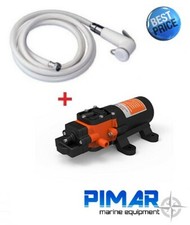 KIT POMPA AUTOCLAVE BARCA E CAMPER - 12V 4,3 LT/MIN CON TUBO E DOCCETTA GOMMONE