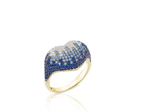 Sogni anello cuore - cuore, pavé