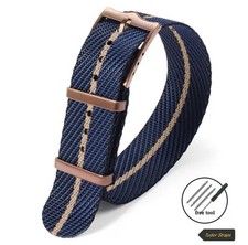 Cinturino orologio Tudor Black Bay Bronze - nylon bronzo premium -22 mm solo cinturino blu