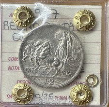 MONETA REGNO D’ITALIA 2 LIRE QUADRIGA 1917 NON COMUNE sigillata SPL SUBALPINA