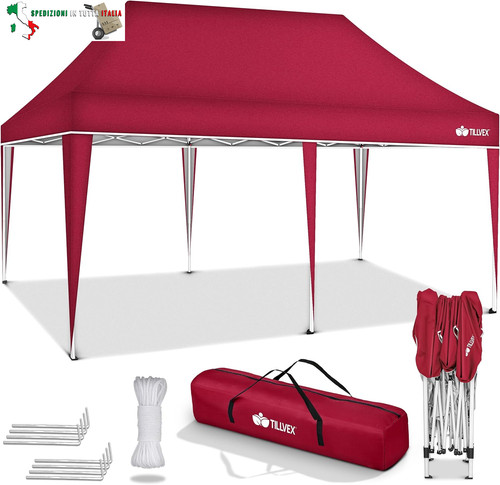 Gazebo 3x6m giardino - gazebo, da