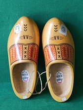 ZOCCOLI OLANDESI ARTIGIANALI N°44 IN LEGNO LAVORATO E FATTI A MANO VINTAGE. CU34