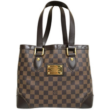 Borsa tote originale Louis Vuitton Hampstead PM Damier Ebene borsa a mano N51205 MI2079