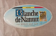 Insegna Tabella Birra Blanche De Namur Beer Tin Sign Breweriana mancave
