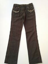 ROBERTO CAVALLI pantaloni vintage inserti in pelle TG. 28 (42IT) 