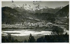 AGORDO BELLUNO Panorama torrente Cordevole Monti San Sebastiano Tamer Castello
