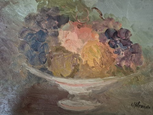 Dipinto olio tavola natura - olio,