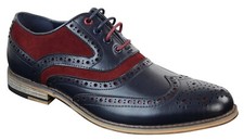 Uomo Navy Pelle Marrone