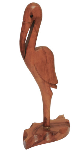 Carved bird figurine stork