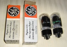 2 Tubi 6L6 GC - General Elettric - G.E. OO getter - USA - NOS  anni 60 BOX ORIG.