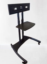 Supporto per TV Con Ruote, nero, per TV LCD/LED Da 32 a 65 Pollici, portata 45Kg