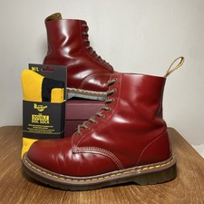 Dr Martens Docs 1460 Vintage Rosso Quilon Pelle Made In England UK 9,5 EU 44
