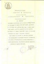 1936 AIRASCA (TO) Nomina di Enrico TAVELLA a medico condotto supplente