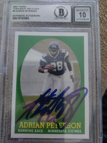 Adrian peterson autografo 2007 - adrian,