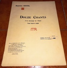 MAURICE RAVEL DOUZE CHANTS
