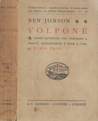 Volpone ben jonson 1943 - ben, 1943.
