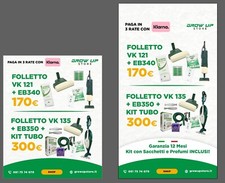 Vk 135  Vk 136 rigenerato Con Accessori kit omaggio sacchetti e profumi folletto