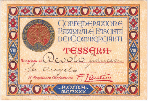 Tessera conf nazionale - tessera, conf.