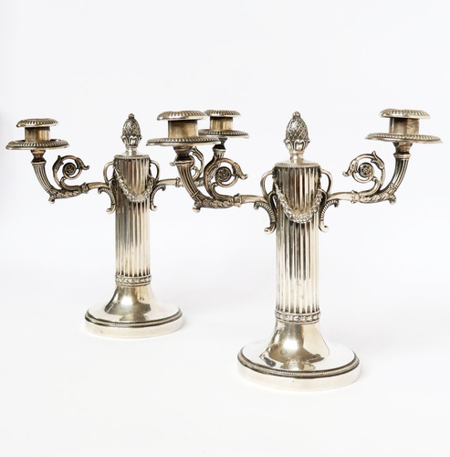 Candelabri argento - 2, in
