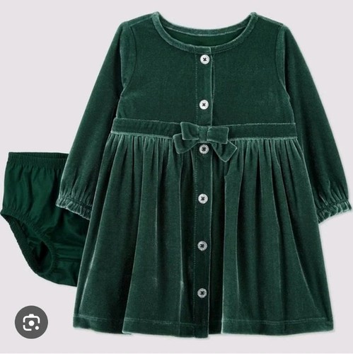Abito verde velluto carters - verde,