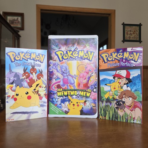 Pokemon vhs lot pikachu mewtwo - pokemon,