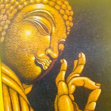 Buddha quadro su tela dipinto
