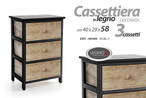 Cassettiera slim salvaspazio - cassettiera,