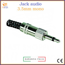 Jack audio 3.5 a saldare spinotti connettori connettore maschio mono di metallo