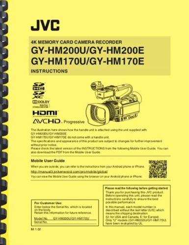 Videocamera jvc hm200 - videocamera, gy-hm200