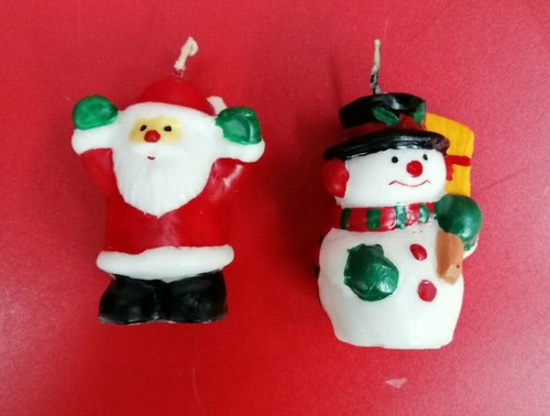 Coppia candele babbo natale - candele,