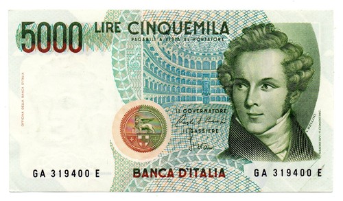 Italia banconota da 5000 - italia,