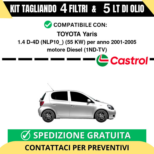 Tagliando per toyota yaris - toyota,