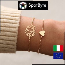 Set di 2 Bracciali Dorati